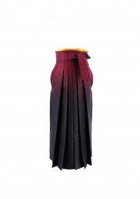 卒業式袴単品レンタル[無地]赤紫×黒ぼかし[身長148-152cm]No.540